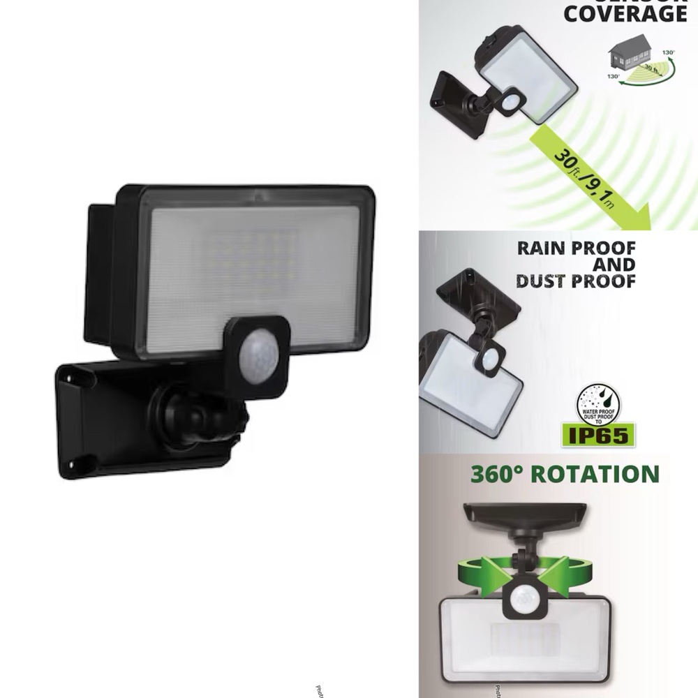 Good Earth Lighting 130-Degree 30-Wattage Equivalent Battery-operated LED Bronze